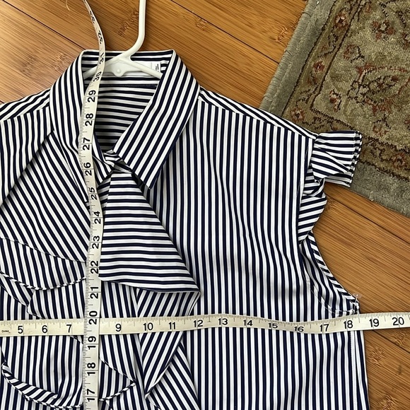 Jil Sander striped ruffle sleeveless blouse, size 36 aghata - Picture 6 of 11